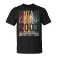 Octubre 2003 19 Cumpleaños Regalo 19 Añosintage Retro Camiseta unisex