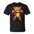 Oso De Peluche Juguetón Con Guantes De Boxeo Para Un Desafío Divertido Camiseta unisex