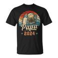 Papa 2024 年のパパ 初めての父の日 若いパパ 新しいパパ Tシャツ