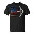 Patriotic Fighter Jets Usa Flag Red White & Blue 4Th Of July T-Shirt