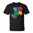 Perezoso Colgante Puzzle Lindo Autismo Concientización Hombres Es Niños Camiseta unisex