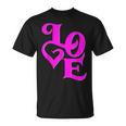 Pink Love ピンクカラーグラフィック Tシャツ