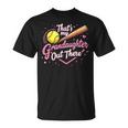 Proud Softball Grandma Cute Granddaughter Support T-Shirt