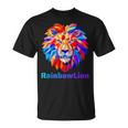 Rainbow Lion レインボー ライオン かっこいい おしゃれ Tシャツ