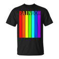 Rainbow レインボー《虹 カラー》【デザインアート】文字 7色 カラフル Tシャツ