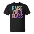 Raise Your Glass Pink Cheers Party Tシャツ
