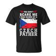 Raised By A Czech Father Father's Day Czech Republic Flag Tシャツ
