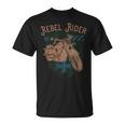 Rebel Rider オートバイ ビンテージ ロッカー バイカー Tシャツ