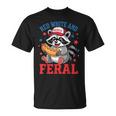 Red And Feral 4Th Of July ユーモア キッズ アメリカ Tシャツ
