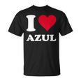 Red Heart I Love Azul Tシャツ