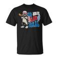 Red White And Feral Raccoon 4Th Of-July T-Shirt