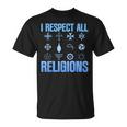 I Respect All Religions 精神性 寛容 受容 Tシャツ