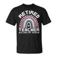 Retired Teacher Class Of 2025 Rainbow Retro Graduation Tシャツ