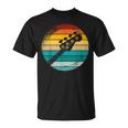 Retro Bajista Rockero Músico Instrumento Música Bajo Camiseta unisex