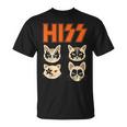 Hiss Cats ネコ Kittens ロックバンド Rock Rockin Tシャツ