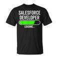 Salesforce開発者 卒業 卒業生 新しい仕事を読み込んでいます Tシャツ