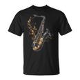 Saxofón Música Abstracto Gráfico Instrumento Motivoaxofón Camiseta unisex