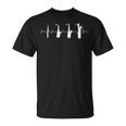 Saxophone Heartbeat Oscillates To Jazz & 音楽愛好家 Tシャツ