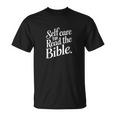 Self Care Tip Read The Bible 信仰のインスピレーション Tシャツ