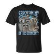 Serotonin In This Economy Raccoon Meme Bootleg Graphic T-Shirt