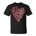 Seventies Heart Wish You Were Here Missing You Tシャツ