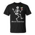 Social Distortions スケルトン ドリンクパーティー ミニマリスト Tシャツ