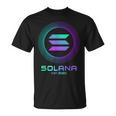 Solanaolコイン暗号ロゴブロックチェーン ソラナ Tシャツ