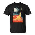Sputnik Ussr ビンテージポスター製品 共産主義ソ連宇宙 Tシャツ