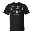 St Louis Missouri Mo ヴィンテージ アスレチック スポーツデザイン Tシャツ
