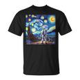 Starry Night Renditionincentan Gogh Astronaut Tシャツ