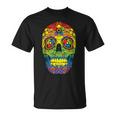 Sugarkull Lgbt Gay Pride Rainbow Flag Day Of The Dead Tシャツ