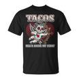 Taco Lovers バレンタインデー シュガースカル キューピッド メキシカンアート Tシャツ