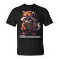 Tanuki Elite Forces No2 タヌキ精鋭部隊 かわいい狸 アニマル 動物 おもしろ 漢字 たぬき Tシャツ