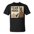 Team Horse 面白い馬のデザイン Tシャツ