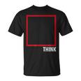 Think Outside The Box 哲学者、本好き、オタクのためのデザイン Tシャツ