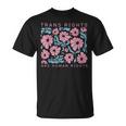 Trans Rights Are Human Rights Floral Lgbtq Pride Transgender T-Shirt