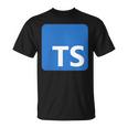 Typescript プログラミングロゴ Tsロゴ プログラマーへのギフトに Tシャツ
