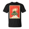 Ufo宇宙船レトロ日本語ライティングカタカナ山富士 Tシャツ