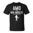 Uomo Io Amo Mia Moglie Detto Divertente Cacciatore Caccia Papà Maglietta
