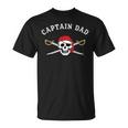 Uomo Pirata Divertente Capitano Papà Maglietta