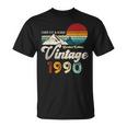 Vintage 1990 Montañas Águila Retro 35 Cumpleaños Camiseta unisex