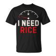 Vintage I Need Rice Lover レトロ 米 食べ物 好き Tシャツ