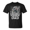 Vintage Usa Flag World's Best Poodle Dog Dad Fathers Day T-Shirt