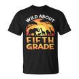 Wild About Fifth Grade Zoo Animals Back To School Safari T-Shirt