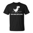 You Are Offline T-Rex 恐竜のラン ピクセルアート 恐竜ゲーム Tシャツ