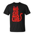 「No Cat No Life」シルエットキャット Tシャツ