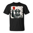 「シンパンジー」審判 シンパン チンパンジー レッドカード 猿 サル スポーツ サッカー 日本語 カタカナ かっこいい Tシャツ