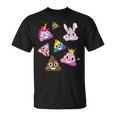 うんこマーク愚かな楽しいワッキーユニコーンバニープリンセスレインボー Tシャツ