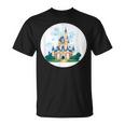 お城ファンのための花火のある素晴らしい魔法の王国 Tシャツ