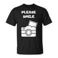 お願い スマイル アート オブ 写真 カメラマン カメラマン Tシャツ